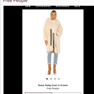 NWT free people Tessa ready bear coat